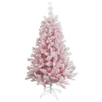 Teddy Pink kunstkerstboom - 210 cm - roze - Ø 107 cm - 910 tips - metalen voet - thumbnail