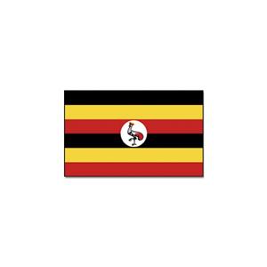 Vlag Oeganda - 90 x 150 cm - Oegandese Vlag - Uganda - polyester - supporters
