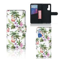 Honor 20 Pro | Telefoonhoesje | Met pasjeshouder | Flamingo Palms