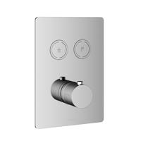Hotbath Cobber afbouwdeel inbouwthermostaat met 2 pushbuttons chroom PB009QEXTCR