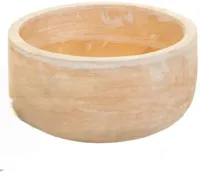 Mega Collections Schaal/Bloempot Terracotta - Ø30 x H14 cm - Whitewash