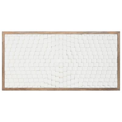 Hoofdbord Home ESPRIT Wit Natuurlijk 180 X 5 X 90 CM