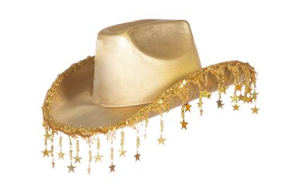 Cowboy hoed franje goud