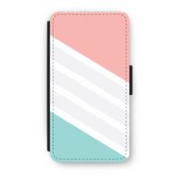 Strepen pastel: iPhone X Flip Hoesje