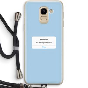 Reminder: Samsung Galaxy J6 (2018) Transparant Hoesje met koord