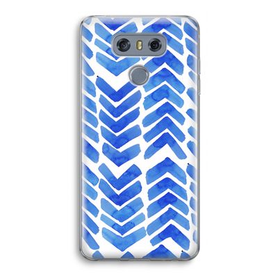 Blauwe pijlen: LG G6 Transparant Hoesje