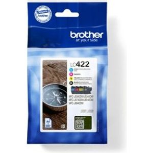 Brother LC422VAL inktcartridge 4 stuk(s) Origineel Zwart, Cyaan, Magenta, Geel