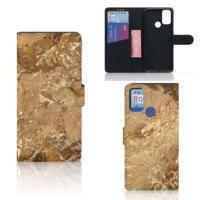 Alcatel 1S (2021) | Bookcase | Marmer Creme Alcatel 1S (2021) | Bookcase | Marmer Creme