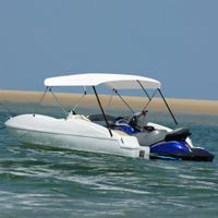 VidaXL Biminitop 4-boogs 243x(230-244)x137 cm wit VidaXL Biminitop 4-boogs 243x(230-244)x137 cm wit