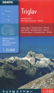 Wandelkaart Triglav - Kranjska Gora - Bohinj - Julische Alpen | Sidarta