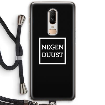 Negenduust black: OnePlus 6 Transparant Hoesje met koord