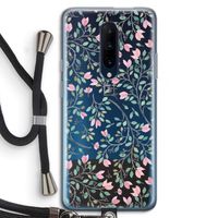Sierlijke bloemen: OnePlus 7 Pro Transparant Hoesje met koord