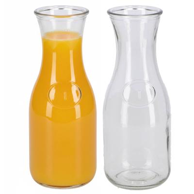 Glazen water karaf - 2x - sap/wijn karaf - van 0,5 liter - Karaffen - tafel / keuken - artikelen - s Glazen water karaf - 2x - sap/wijn karaf - van 0,5 liter - Karaffen - tafel / keuken - artikelen - s