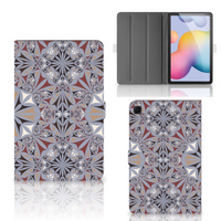 Samsung Galaxy Tab S6 Lite | S6 Lite (2022) Leuk Tablet hoesje Flower Tiles - thumbnail