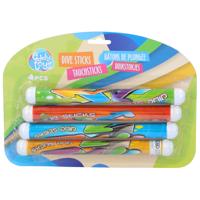Eddy Toys Duikstaven - 4x stuks - gekleurd - kunststof - duikspeelgoed - duikstaafjes