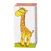 Goki houten blokpuzzel dieren, 2st.