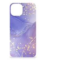 Kleurrijke Telefoonhoesje voor iPhone 15 Plus Watercolor Paars