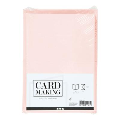 Creativ Company Kaarten en enveloppen pastelkleuren, 50 sets