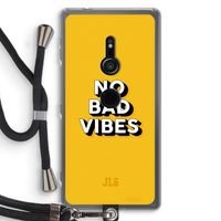 No Bad Vibes: Sony Xperia XZ2 Transparant Hoesje met koord