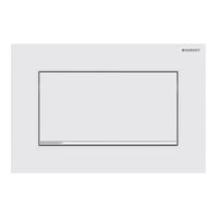 Geberit Sigma30 bedieningplaat met frontbediening voor toilet 24.6x16.4cm wit mat 115893JT1