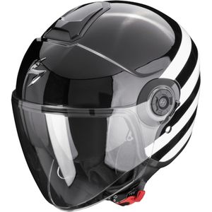 SCORPION EXO-City II Bee, Jethelm of scooter helm, Zwart-Wit