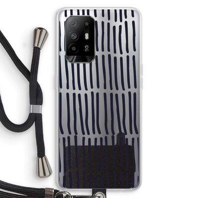 Moroccan stripes: Oppo A94 5G Transparant Hoesje met koord