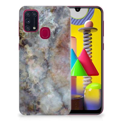 Samsung Galaxy M31 | TPU | Siliconen hoesje | Marmer Grijs