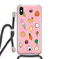Happy bento friends: iPhone XS Max Transparant Hoesje met koord