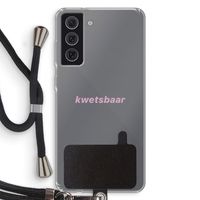 kwetsbaar: Samsung Galaxy S21 FE Transparant Hoesje met koord