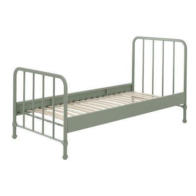 Leen Bakker - Vipack Bed Bronxx - Olijf - 90x200 Cm - Metaal - Groen - 208x98.5x110 Cm