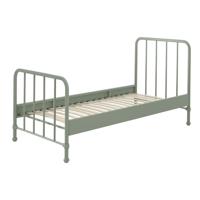Leen Bakker - Vipack Bed Bronxx - Olijf - 90x200 Cm - Metaal - Groen - 208x98.5x110 Cm