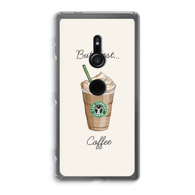 But first coffee: Sony Xperia XZ2 Transparant Hoesje
