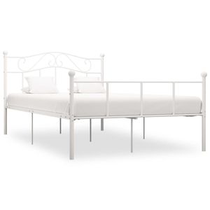 Bedframe metaal wit 140x200 cm