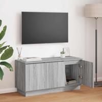 TV-meubel met LED Grijs sonoma 100 x 38 x 49 cm Bewerkt hout