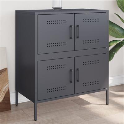 Dressoir 68x39x79 cm staal antracietkleurig