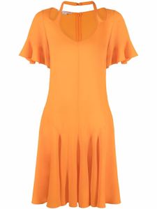 Stella McCartney robe évasée à col v - Orange