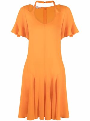 Stella McCartney robe évasée à col v - Orange