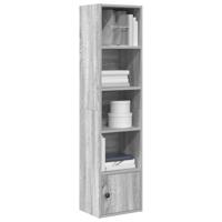 Boekenkast 31x24x127 cm bewerkt hout grijs sonoma eikenkleurig
