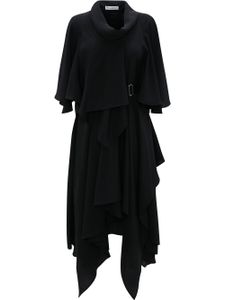 JW Anderson robe asymétrique à taille ceinturée - Noir