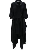 JW Anderson robe asymétrique à taille ceinturée - Noir