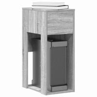 Computertorenstandaard met lade 30x44x74 cm grijs sonoma eiken