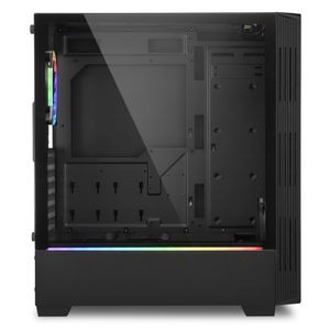 Sharkoon RGB LIT 100 Midi-tower PC-behuizing Zwart