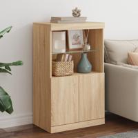 Dressoir met LED-verlichting 60,5x37x100 cm sonoma eikenkleurig