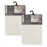 Atmosphera Tafelkleed - 2x - wit - katoen - 240 x 140 cm - rechthoek - tafellaken