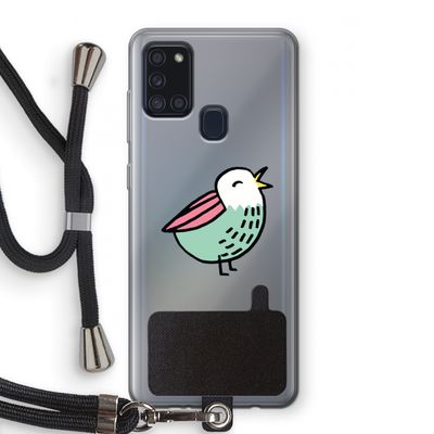 Birdy: Samsung Galaxy A21s Transparant Hoesje met koord