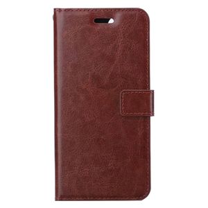 Basey iPhone 14 Plus Hoesje Book Case Kunstleer Cover Hoes -Bruin