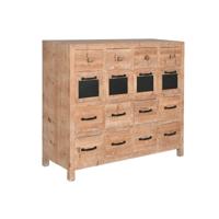 Ladekast Home ESPRIT Zwart Natuurlijk Metaal Spar Cottage 110 x 40 x 92,5 cm