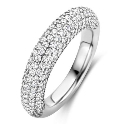 TI SENTO-Milano 12287ZI Ring zilver-zirconia wit 3,5-5 mm
