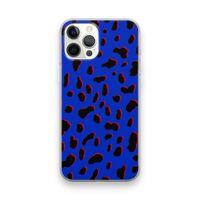 Blue Leopard: iPhone 12 Pro Max Transparant Hoesje