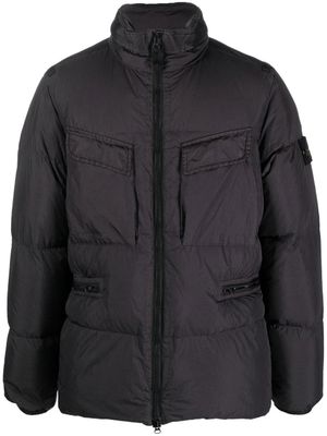 Stone Island doudoune à patch Compass - Noir